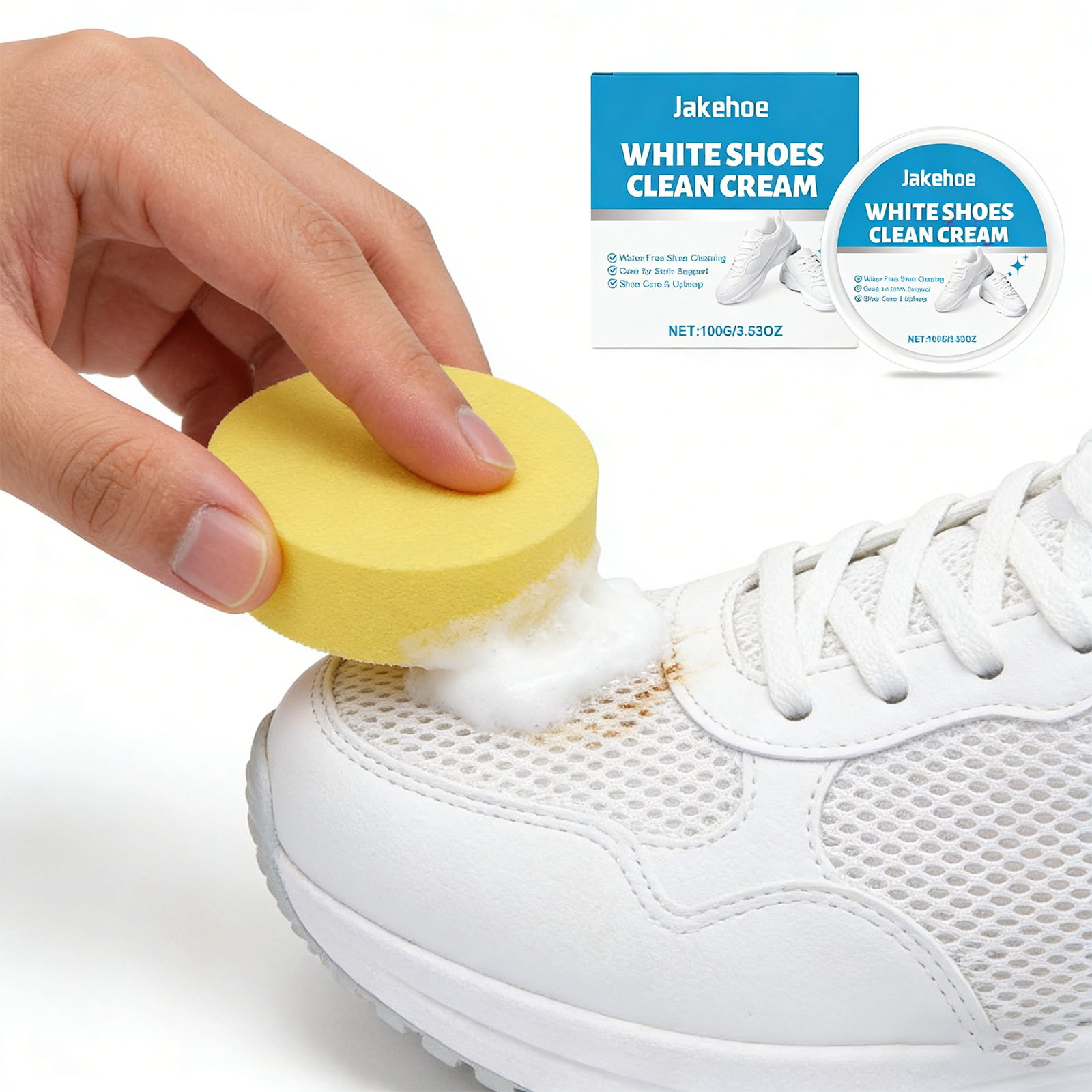 White Shoe Cleaner Cream Sneak - Sneaker Protector Spray reseña y precio
