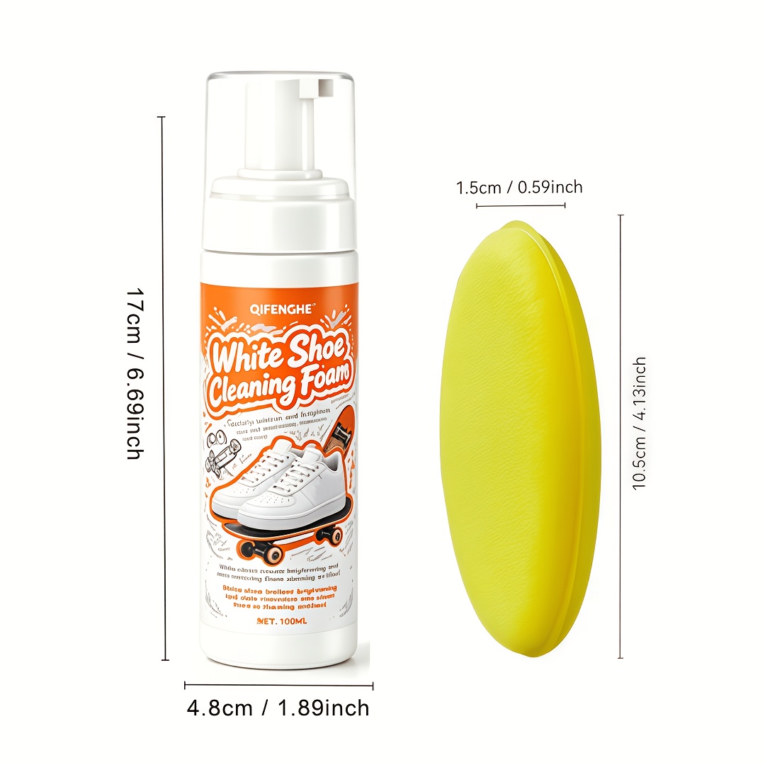 Portable No Rinse White Shoe C - Sneaker Care Spray reseña y precio