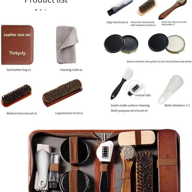 Horse Hair Brush Leather Shoe  - Sneaker Care Kit reseña y precio