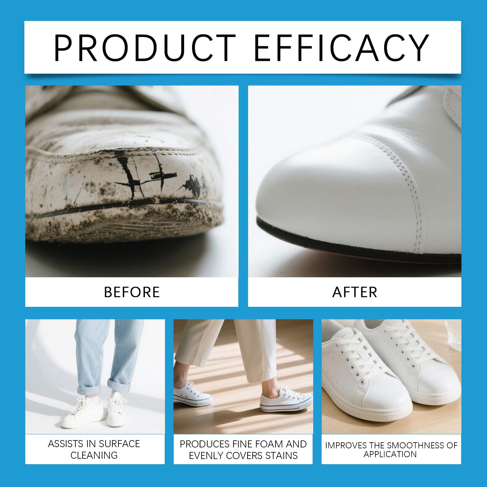 White Shoe Cleaner Cream Sneak - Sneaker Care Spray reseña y precio