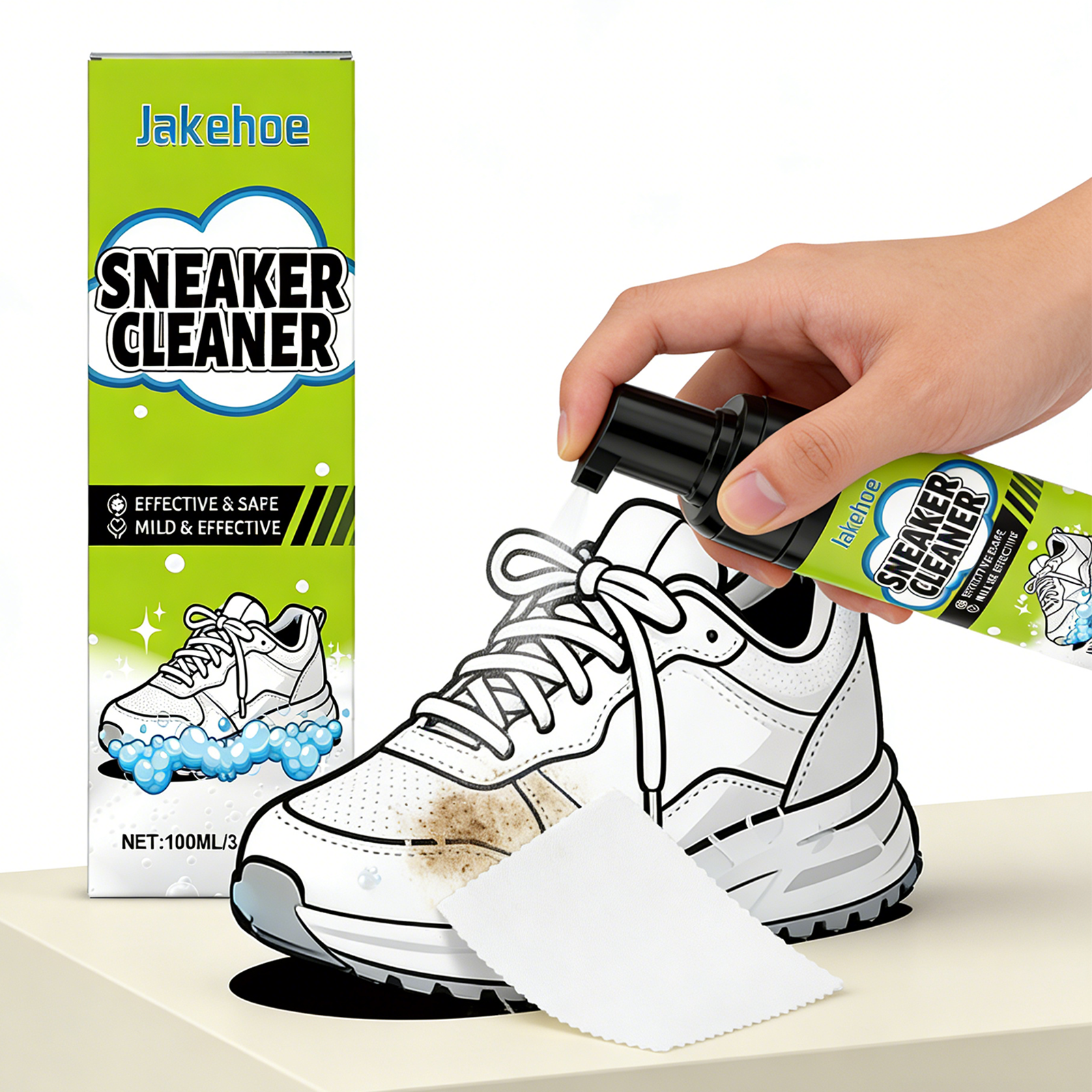 White Shoe Cleaner Sneaker Cle - Sneaker Care Spray reseña y precio