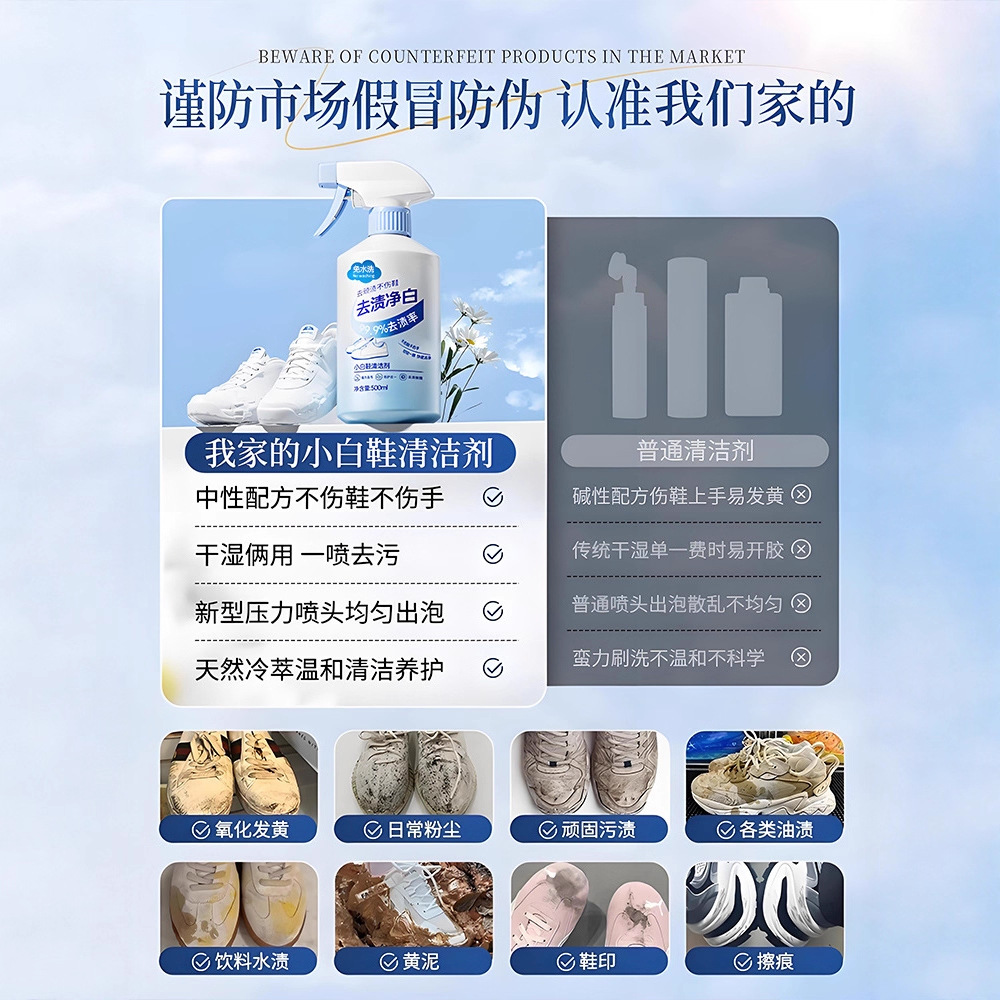 500ml white shoe cleaner no cl - Sneaker Care Suede reseña y precio